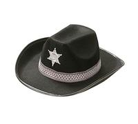 Sheriff Felt Child Size - Black Sheriff Hats Caps & Headwear for Fancy Dress Costumes Accessory