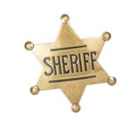 Sheriff's Badge,Western Sheriff Star Badge Pins,Honorary Hat Emblem Anniversary Commemorative Medal Emblem,Retro Hexagram Letter Alloy Brooch,Themed Birthday Pin Badges Decorations