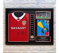 Sheringham and Solskjaer Dual Signed Manchester United Shirt - Framed