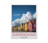 Sheringham England,Jigsaw Puzzles for Adults 1000 Piece, Classic Puzzle Teens Boys Girls Puzzles Sturdy Tight Fitting Pieces,Letters On Back for Ideal Challenging And Gift(50x70cm)-AD66