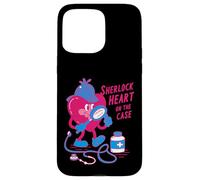 Sherlock Heart on the Case Cute Detective Heart Design Case for iPhone 15 Pro Max