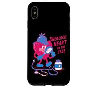 Sherlock Heart on the Case Cute Detective Heart Design Case for iPhone XS Max