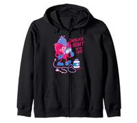 Sherlock Heart on the Case Cute Detective Heart Design Zip Hoodie