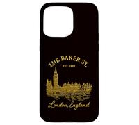 Sherlock Holmes 221B Baker Street London Vintage Design Case for iPhone 15 Pro Max