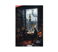 Sherlock Holmes And Dr. Watson Art Print Canvas Poster Wall Art Print Picture Paintings 08x12inch(20x30cm)