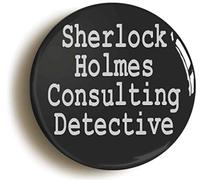 SHERLOCK HOLMES CONSULTING DETECTIVE BUTTON BADGE