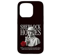 Sherlock Holmes Detective Bust Rose Vintage Design Case for iPhone 15 Pro