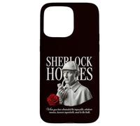 Sherlock Holmes Detective Bust Rose Vintage Design Case for iPhone 15 Pro Max