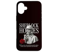 Sherlock Holmes Detective Bust Rose Vintage Design Case for iPhone 16 Plus