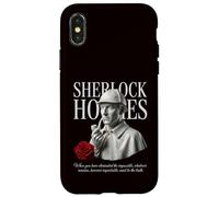 Sherlock Holmes Detective Bust Rose Vintage Design Case for iPhone X/XS