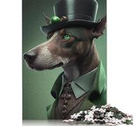 Sherlock Holmes Dog Jigsaw Puzzles Puzzle for Adults Kids. 1000 Piece Impossible Challenge Toy Educational Games Home Decoration for Educational Games Gifts 1000pcs (38x26cm)