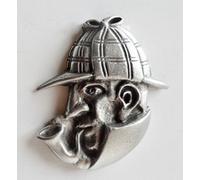 Sherlock Holmes London Pewter Brooch
