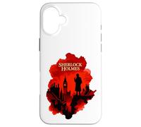Sherlock Holmes London Silhouette Detective Art Design Case for iPhone 16 Plus