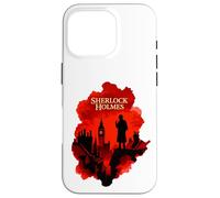Sherlock Holmes London Silhouette Detective Art Design Case for iPhone 16 Pro