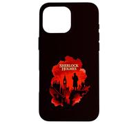 Sherlock Holmes London Silhouette Detective Art Design Case for iPhone 16 Pro Max