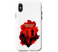 Sherlock Holmes London Silhouette Detective Art Design Case for iPhone X/XS