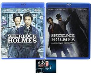 Sherlock Holmes One 1 Two 2 A Game Of Shadows Double Feature 2 Blu Ray Set Includes Movie Set Take Glossy Print Art Card