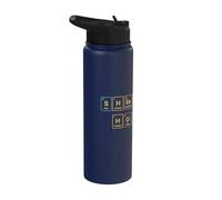 Sherlock Holmes Periodic Table Detective Science Design Stainless Steel Insulated Water Bottle