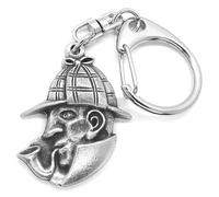 Sherlock Holmes Push Gate Keyring with Burlap Pouch