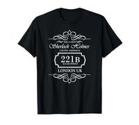 Sherlock Holmes Quotes 221B Baker St. British Detective T-Shirt
