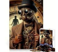 Sherlock Holmes Steampunk Jigsaw Puzzle for Teenagers 1000 Pieces Brain Skill Home Activity Exact Edge Festive Gift 38x26cm