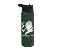 Sherlock Holmes - The Game is Afoot Classic Detective Quote Stainless Steel Insulated Water Bottle