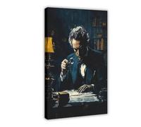 Sherlock Holmes with Magnifying Glass Canvas Poster Wall Art Print Picture Paintings 20x30inch(50x75cm)