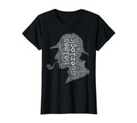 Sherlock Holmes Word Cloud Value Graphic T-Shirt, Women, Black, L