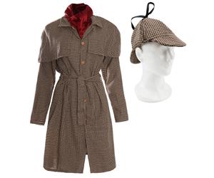 Sherlock Inspired Ladies Detective Costume - Large