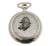 Sherlock Pocket Watch Pewter Fronted Quartz Personalised Gift 323