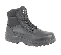Grafters SHERMAN Unisex Leather Work Boots Black