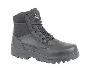 SHERMAN 7 Eye Combat Boot - Black - Black - size UK Mens Size 9