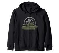 Sherman M4A1 I History Vintage I WWII Army Tank Zip Hoodie