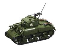 Sherman M4A1 Tank Building Blocks,WW2 American Military Armed Model,883 PCS