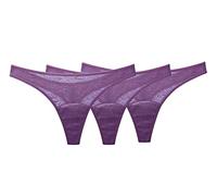 Shero Lace Thong Period, Maternity, Postpartum Panties, Leakproof, Odor & Moisture Control Underwear for Women & Teens, Purple, XL