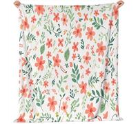 Sherpa Blanket Throw for Sofa Floral Pastoral Fresh Thick Warm Cozy Soft Fleece Blanket for Couch Bed Small Blanket Throws Warm and Lightweight for All Seasons Peach Pink Green