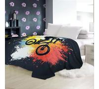 Sherpa Fleece Blanket Black Bed Throw Blanket Fluffy Snuggle Blanket Large Throws for Sofas Settees Decorative Cool Mountain Bike Rider Microfiber blankets King