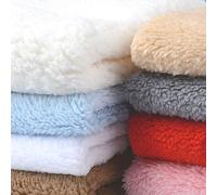 Sherpa Fleece Fabric for Pet Beds, Comfortable and Soft Faux Sheep Wool Fleece Material, Cuddly Texture Versatile Faux Fur Fabric for Home Décor, Sewing Enthusiasts, Blankets, 50x160cm (LIGHTBLUE)