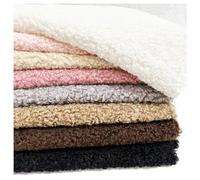 Sherpa Fleece Fabric High-Density Soft Curly Woolly Pile Fleece Soft Thick Faux Fur Wool Upholstery Material, for Costumes, Seat Cushions, DIY Craft Projects, Lining, 50x160cm (Color : Black)