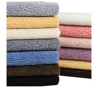 Sherpa Fleece Lining Fabric, Curly Fluffy Furry Lambskin Thermal Lined Material, Sherpa Fleece Fabric for Background, Crafts Materials, Scarf, DIY Sewing, Dolls, Pillow, Seat Pads, 160x50cm (Color :