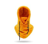 Sherpa Hood, Unisex Warm Ski Hooded Scarf, Balaclavas for Men Winter, Balaclava Women, Snoods for Men, Winter Hat with Neck and Face Cover, For Outdoor Skiing Cycling Walking Winter Adventures(Orange)