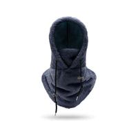 Sherpa Hood, Unisex Warm Ski Hooded Scarf, Balaclavas for Men Winter, Balaclava Women, Snoods for Men, Winter Hat with Neck and Face Cover, For Outdoor Skiing Cycling Walking Winter Adventures(Navy bl