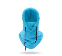 Sherpa Hood, Unisex Warm Ski Hooded Scarf, Balaclavas for Men Winter, Balaclava Women, Snoods for Men, Winter Hat with Neck and Face Cover, For Outdoor Skiing Cycling Walking Winter Adventures(Sky blu