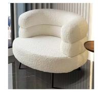 Sherpa Lazy Sofa Chair with Curved Backrest Cozy Reading Chair for Living Room & Office Soft Plush Upholstery Ergonomic Design Perfect for Relaxation