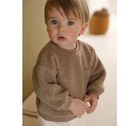 Sherpa sweatshirt for babies pecan nut
