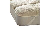 "Sherpa" Teddy Bear Fleecy Mattress Topper Protector Under Blanket Winter Warm (Single)