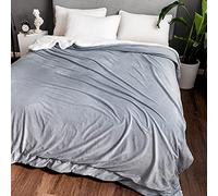 Sherpa Teddy Lush [ Grey] Super Soft Blanket Faux Fur Shaggy with Crystal Fleece at back Cosy Fuzzy Throws Warm Solid for Sofa Couch & Bed Décor Double ply Reversible (Grey, King 240x200cm)