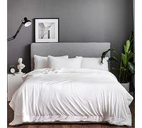 Sherpa Teddy Lush [White ] Super Soft Blanket Faux Fur Shaggy with Crystal Fleece at back Cosy Fuzzy Throws Warm Solid for Sofa Couch & Bed Décor Double ply Reversible (White, King 240x200cm)