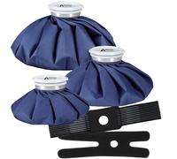 Sherpa Therapy Ice Bags for Injuries Reusable - Dual Hot Water Bag for Pain Relief and Soft Ice Packs for Injuries - Set of 3 Bags and 2 Straps