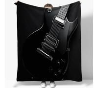 Sherpa Throw Blanket Minimalistic Design Electric Guitar 3D Printed Fleece Blankets Fluffy Fleece Throw Blankets Lightweight Flannel Blankets 130 x 150 cm for Adults Kids Soft Warm Fleece Blanket